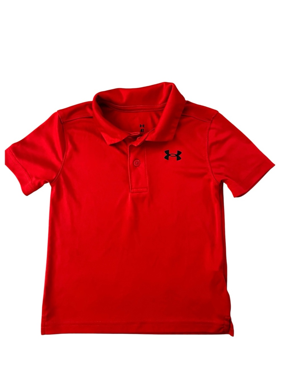 Under Armour Boys Red Polo with Black Logo